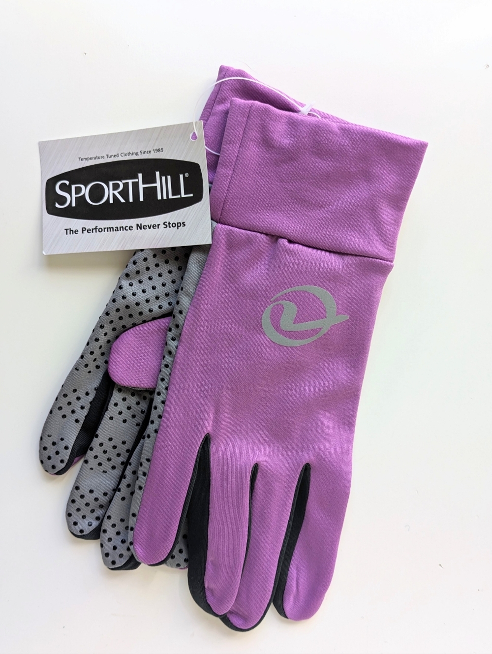 NEW Sporthill Infuzion Running Gloves Liners Active Outdoor Reflective Purple